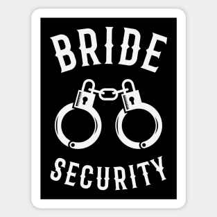 Bride Security – Handcuffs (Hen Party / White) Sticker